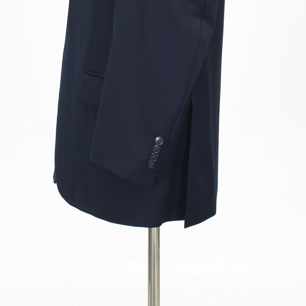 Jos. A. Bank 42R Navy Solid 2-Button Sport Coat Blazer Jacket T703